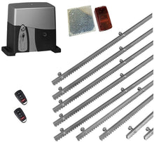 Φόρτωση εικόνας στο εργαλείο προβολής Συλλογής, Σετ μηχανισμού συρόμενης πόρτας VDS SL1000-OIL με ενσωματωμένο πινακοδέκτη, 2 τηλεχειριστήρια, 9m μεταλλική κρεμαγιέρα και φωτοκύτταρα ασύρματα