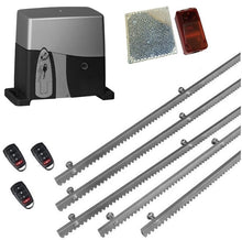 Φόρτωση εικόνας στο εργαλείο προβολής Συλλογής, Σετ μηχανισμού συρόμενης πόρτας VDS SL1000-OIL με ενσωματωμένο πινακοδέκτη, 3 τηλεχειριστήρια, 5m μεταλλική κρεμαγιέρα και φωτοκύτταρα ασύρματα