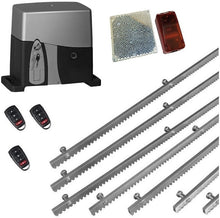 Φόρτωση εικόνας στο εργαλείο προβολής Συλλογής, Σετ μηχανισμού συρόμενης πόρτας VDS SL1000-OIL με ενσωματωμένο πινακοδέκτη, 3 τηλεχειριστήρια, 7m μεταλλική κρεμαγιέρα και φωτοκύτταρα ασύρματα