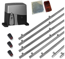 Φόρτωση εικόνας στο εργαλείο προβολής Συλλογής, Σετ μηχανισμού συρόμενης πόρτας VDS SL1000-OIL με ενσωματωμένο πινακοδέκτη, 3 τηλεχειριστήρια, 8m μεταλλική κρεμαγιέρα και φωτοκύτταρα ασύρματα