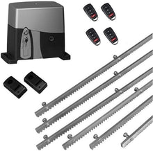 Φόρτωση εικόνας στο εργαλείο προβολής Συλλογής, Σετ μηχανισμού συρόμενης πόρτας VDS SL1000-OIL με ενσωματωμένο πινακοδέκτη, 4 τηλεχειριστήρια, 6m μεταλλική κρεμαγιέρα και φωτοκύτταρα ενσύρματα