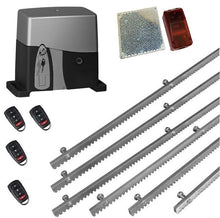 Φόρτωση εικόνας στο εργαλείο προβολής Συλλογής, Σετ μηχανισμού συρόμενης πόρτας VDS SL1000-OIL με ενσωματωμένο πινακοδέκτη, 4 τηλεχειριστήρια, 6m μεταλλική κρεμαγιέρα και φωτοκύτταρα ασύρματα