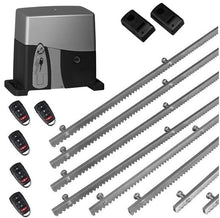 Φόρτωση εικόνας στο εργαλείο προβολής Συλλογής, Σετ μηχανισμού συρόμενης πόρτας VDS SL1000-OIL με ενσωματωμένο πινακοδέκτη, 5 τηλεχειριστήρια, 8m μεταλλική κρεμαγιέρα και φωτοκύτταρα ενσύρματα