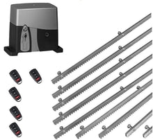 Φόρτωση εικόνας στο εργαλείο προβολής Συλλογής, Σετ μηχανισμού συρόμενης πόρτας VDS SL1000-OIL με ενσωματωμένο πινακοδέκτη, 5 τηλεχειριστήρια και 9m μεταλλική κρεμαγιέρα