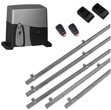 Φόρτωση εικόνας στο εργαλείο προβολής Συλλογής, Σετ μοτέρ συρόμενης γκαραζόπορτας VDS SL1600-OIL με δύο τηλεχειριστήρια, 5m μεταλλική κρεμαγιέρα και φωτοκύτταρα ενσύρματα