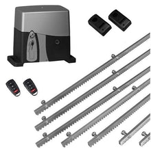 Φόρτωση εικόνας στο εργαλείο προβολής Συλλογής, Σετ μοτέρ συρόμενης γκαραζόπορτας VDS SL1600-OIL με δύο τηλεχειριστήρια, 7m μεταλλική κρεμαγιέρα και φωτοκύτταρα ενσύρματα