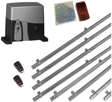 Φόρτωση εικόνας στο εργαλείο προβολής Συλλογής, Σετ μοτέρ συρόμενης γκαραζόπορτας VDS SL1600-OIL με δύο τηλεχειριστήρια, φωτοκύτταρα ασύρματα και  8m μεταλλική κρεμαγιέρα