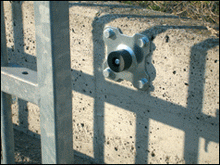 Φόρτωση εικόνας στο εργαλείο προβολής Συλλογής, Στοπ για ανοιγόμενες πόρτες Brevetti Adem 191, επιτοίχια εγκατάσταση σε πλαϊνό τοίχο χωρίς άξονα.