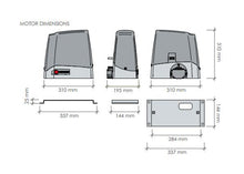 Φόρτωση εικόνας στο εργαλείο προβολής Συλλογής, Διαστάσεις μοτέρ γκαραζόπορτας Proteco MEKO-5