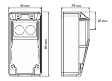 Φόρτωση εικόνας στο εργαλείο προβολής Συλλογής, Διαστάσεις ασύρματων φωτοκυττάρων ασφαλείας φωτοκυττάρων ασφαλείας Witt Sensoric RP25