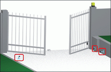 Φόρτωση εικόνας στο εργαλείο προβολής Συλλογής, Πιθανές θέσεις τοποθέτησης του στοπ για ανοιγόμενες πόρτες Brevetti Adem 191 (ανοιχτής θέσης)