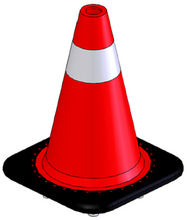 Φόρτωση εικόνας στο εργαλείο προβολής Συλλογής, Ελαστικός κώνος σήμανσης 30cm PARK-DH-TC-30