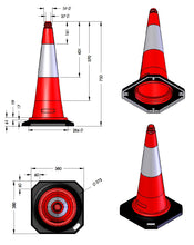 Φόρτωση εικόνας στο εργαλείο προβολής Συλλογής, Διαστάσεις Πλαστικού κώνου για πάρκινγκ 75 cm PARK-DH-PE-2