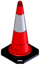 Φόρτωση εικόνας στο εργαλείο προβολής Συλλογής, Κώνος δρόμου 70 cm από εύκαμπτο PVC PARK-DH-TC-70