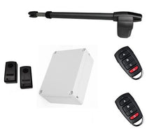 Φόρτωση εικόνας στο εργαλείο προβολής Συλλογής, Μηχανισμός ανοιγόμενης πόρτας μονόφυλλης (δεξί) LINCE 400 με πινακοδέκτη, 2 τηλεχειριστήρια και φωτοκύτταρα ενσύρματα