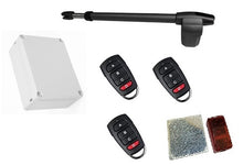 Φόρτωση εικόνας στο εργαλείο προβολής Συλλογής, Σετ μηχανισμού ανοιγόμενης δεξιάς μονόφυλλης γκαραζόπορτας LINCE 400 με 3 τηλεχειριστήρια και ασύρματα φωτοκύτταρα