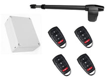 Φόρτωση εικόνας στο εργαλείο προβολής Συλλογής, Σετ μηχανισμού ανοιγόμενης δεξιάς μονόφυλλης γκαραζόπορτας LINCE 400 με 4 τηλεχειριστήρια