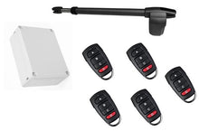 Φόρτωση εικόνας στο εργαλείο προβολής Συλλογής, Σετ μηχανισμού ανοιγόμενης δεξιάς μονόφυλλης γκαραζόπορτας LINCE 400 με 5 τηλεχειριστήρια