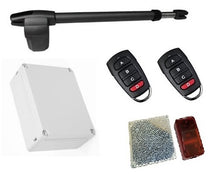 Φόρτωση εικόνας στο εργαλείο προβολής Συλλογής, Μηχανισμός ανοιγόμενης πόρτας μονόφυλλης (αριστερό) LINCE 400 με πινακοδέκτη, 2 τηλεχειριστήρια και φωτοκύτταρα ασύρματα