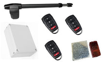 Φόρτωση εικόνας στο εργαλείο προβολής Συλλογής, Μηχανισμός ανοιγόμενης πόρτας μονόφυλλης (αριστερό) LINCE 400 με πινακοδέκτη, 3 τηλεχειριστήρια και φωτοκύτταρα ασύρματα