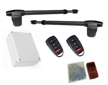 Φόρτωση εικόνας στο εργαλείο προβολής Συλλογής, Σετ μηχανισμού ανοιγόμενης δίφυλλης γκαραζόπορτας LINCE 400 με δύο τηλεχειριστήρια και ασύρματα φωτοκύτταρα