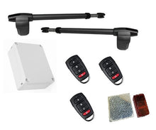 Φόρτωση εικόνας στο εργαλείο προβολής Συλλογής, Μηχανισμός ανοιγόμενης πόρτας δίφυλλης (αριστερό & δεξί) LINCE 400 με πινακοδέκτη, 3 τηλεχειριστήρια και φωτοκύτταρα ασύρματα