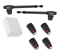 Φόρτωση εικόνας στο εργαλείο προβολής Συλλογής, Σετ μηχανισμού ανοιγόμενης δίφυλλης γκαραζόπορτας LINCE 400 με 4 τηλεχειριστήρια