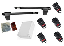 Φόρτωση εικόνας στο εργαλείο προβολής Συλλογής, Μηχανισμός ανοιγόμενης πόρτας δίφυλλης (αριστερό & δεξί) LINCE 400 με πινακοδέκτη, 5 τηλεχειριστήρια και φωτοκύτταρα ασύρματα