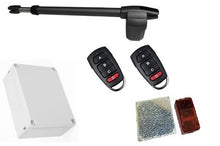 Φόρτωση εικόνας στο εργαλείο προβολής Συλλογής, Μηχανισμός ανοιγόμενης πόρτας μονόφυλλης (δεξί) LINCE 600 με πινακοδέκτη, 2 τηλεχειριστήρια και φωτοκύτταρα ασύρματα