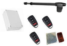 Φόρτωση εικόνας στο εργαλείο προβολής Συλλογής, Μηχανισμός ανοιγόμενης πόρτας μονόφυλλης (δεξί) LINCE 600 με πινακοδέκτη, 3 τηλεχειριστήρια και φωτοκύτταρα ασύρματα