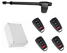 Φόρτωση εικόνας στο εργαλείο προβολής Συλλογής, Σετ μηχανισμού ανοιγόμενης γκαραζόπορτας LINCE 600 μονόφυλλο με πίνακα και τέσσερα τηλεχειριστήρια