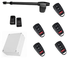 Φόρτωση εικόνας στο εργαλείο προβολής Συλλογής, Μηχανισμός ανοιγόμενης πόρτας μονόφυλλης (δεξί) LINCE 600 με πινακοδέκτη, 5 τηλεχειριστήρια και φωτοκύτταρα ενσύρματα