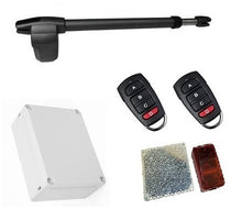 Φόρτωση εικόνας στο εργαλείο προβολής Συλλογής, Μηχανισμός ανοιγόμενης πόρτας μονόφυλλης (αριστερό) LINCE 600 με πινακοδέκτη, 2 τηλεχειριστήρια και φωτοκύτταρα ασύρματα