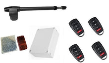 Φόρτωση εικόνας στο εργαλείο προβολής Συλλογής, Μηχανισμός ανοιγόμενης πόρτας μονόφυλλης (αριστερό) LINCE 600 με πινακοδέκτη, 4 τηλεχειριστήρια και φωτοκύτταρα ασύρματα