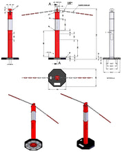 Φόρτωση εικόνας στο εργαλείο προβολής Συλλογής, Μεγάλο κολωνάκι σήμανσης με λαστιχένια βαριά βάση PARK-GC-1