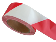 Φόρτωση εικόνας στο εργαλείο προβολής Συλλογής, ταινία σημάνσεως επικίνδυνων χώρωνκόκκινη  άσπρη
