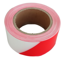 Φόρτωση εικόνας στο εργαλείο προβολής Συλλογής, ταινία σημάνσεως επικίνδυνων χώρωνκόκκινη  άσπρη