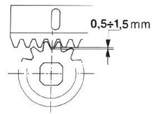 Φόρτωση εικόνας στο εργαλείο προβολής Συλλογής, Απαραίτητο διάκενο μεταξύ μοτέρ και κρεμαγιέρας συρόμενου μηχανισμού γκαραζόπορτας