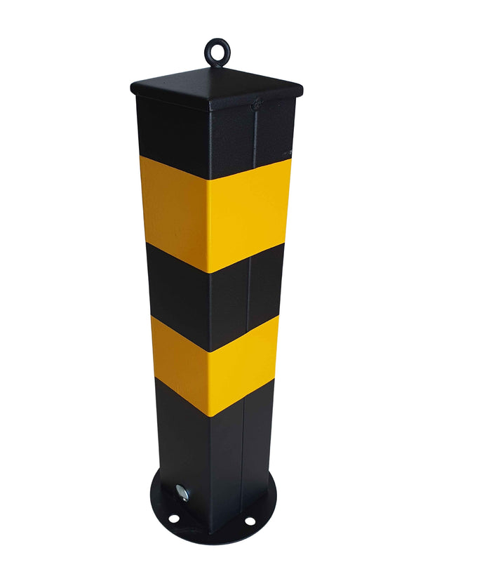 Μεταλλικό Κολωνάκι Σταθερό με Πυραμιδικό Τελείωμα και Κρίκο στο Πάνω Μέρος PARK-SBF-100P-KR