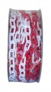 Πλαστική Αλυσίδα Κόκκινου Λευκού Χρώματος 6mm 25m PARK-CH-1-25