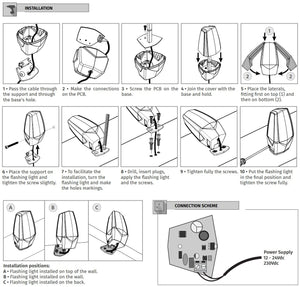 Οδηγίες εγκατάστασης φανού ειδοποίησης LED Motorline MP205