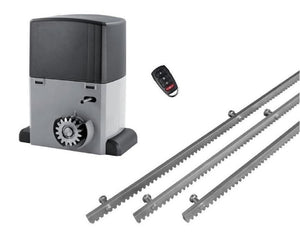 NORTON-1000-OIL (Kit-Economy) S, μηχανισμός συρόμενης πόρτας σε μπάνιο λαδιού με μοτέρ γκαραζόπορτας NORTON-1000-OIL, με ενσωματωμένο πινακοδέκτη, 3m μεταλλική κρεμαγιέρα και 1 τηλεχειριστήριo