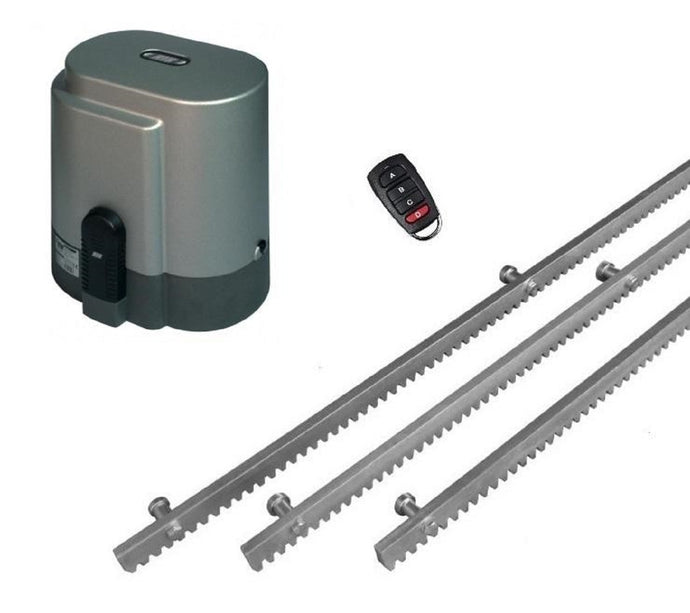 Σετ RIB K800 (Kit-Economy S) με μοτέρ συρόμενης πόρτας RIB K800, ενσωματωμένο πινακοδέκτη S5060T, 3 μέτρα μεταλλική κρεμαγιέρα και 1 τηλεχειριστήριο PSD-36T