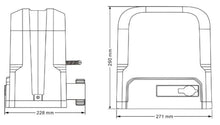Φόρτωση εικόνας στο εργαλείο προβολής Συλλογής, Διαστάσεις μοτέρ συρόμενης πόρτας SLG600
