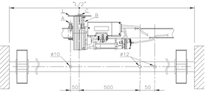 Κεντρικό μοτέρ ρολού γκαραζόπορτας ACM Titan 220 E HR διαστάσεις εγκατάστασης