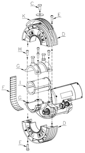 Ανάλυση κεντρικού μηχανισμού γκαραζόπορτας, ACM Titan 220 E HR, κατάλληλο για ρολά με τύμπανα ελατηρίων.