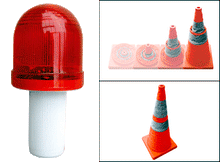 Φόρτωση εικόνας στο εργαλείο προβολής Συλλογής, Λαμπάκι κώνου παρκαρίσματος PARK-DH-RC-T - Εφαρμογή σε τηλεσκοπικό κώνο δρόμου
