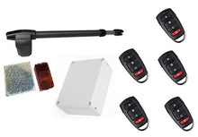 Φόρτωση εικόνας στο εργαλείο προβολής Συλλογής, Μηχανισμός ανοιγόμενης πόρτας μονόφυλλης (αριστερό) LINCE 400 με πινακοδέκτη, 5 τηλεχειριστήρια και φωτοκύτταρα ασύρματα
