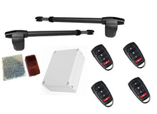 Φόρτωση εικόνας στο εργαλείο προβολής Συλλογής, Μηχανισμός ανοιγόμενης πόρτας δίφυλλης (αριστερό &amp; δεξί) LINCE 400 με πινακοδέκτη, 4 τηλεχειριστήρια και φωτοκύτταρα ασύρματα
