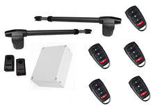 Φόρτωση εικόνας στο εργαλείο προβολής Συλλογής, Μηχανισμός ανοιγόμενης πόρτας δίφυλλης (αριστερό &amp; δεξί) LINCE 400 με πινακοδέκτη, 5 τηλεχειριστήρια και φωτοκύτταρα ενσύρματα
